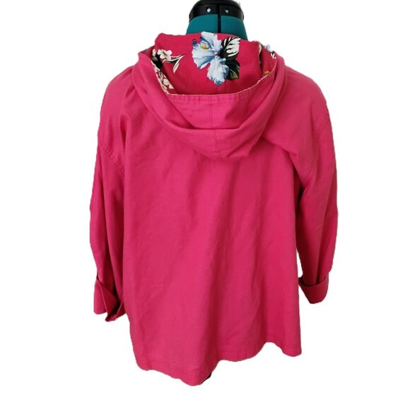 Oleg Cassini Button-up Hooded Jacket Three Pockets Button up Sleeves - Picture 4 of 12